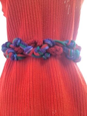 Handmade Multicolor Rope Knot Belt - Women Accessories